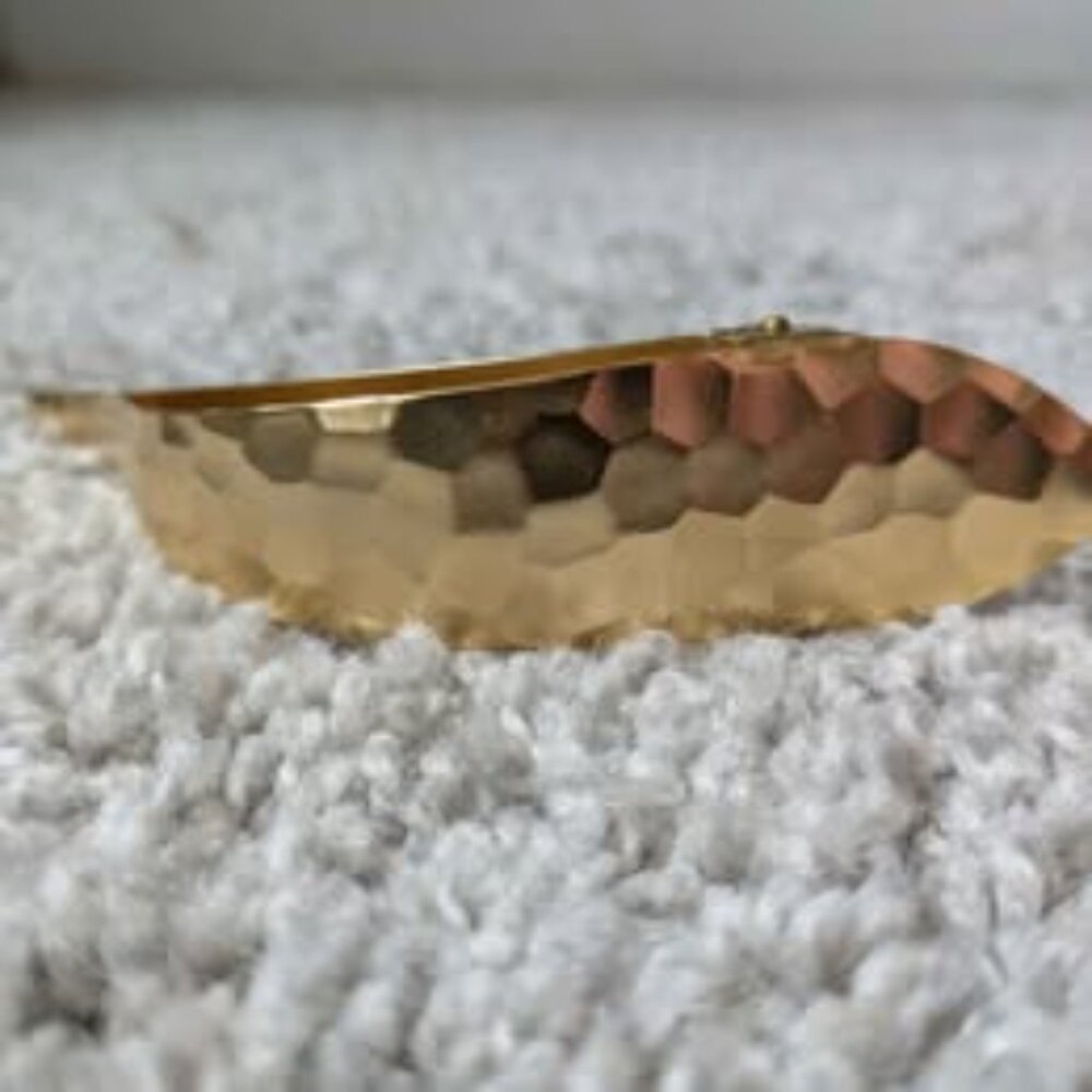 Ficcare Maximus Large Hair Clip, Hammered Gold
